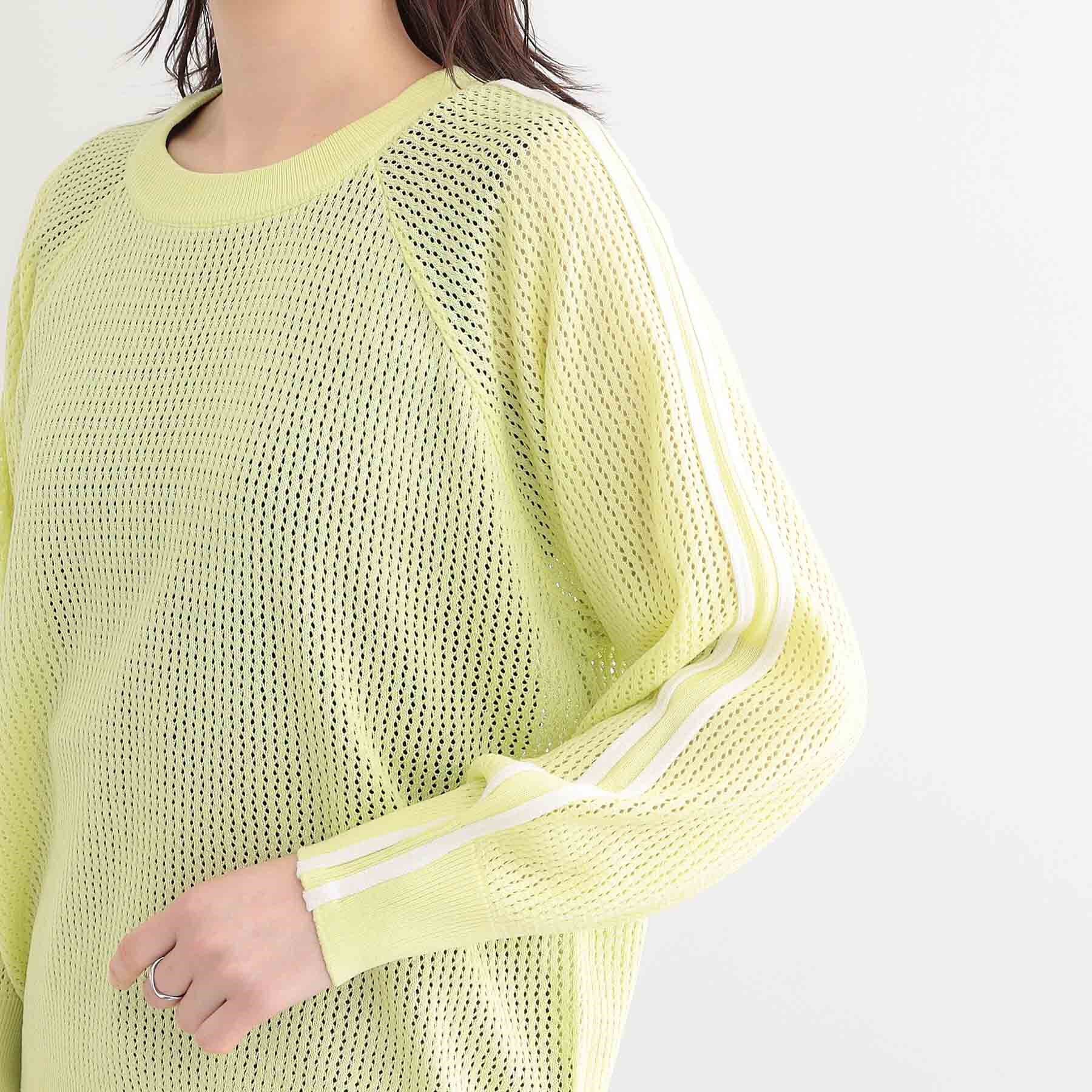 SHOO･LA･RUE「麻タッチメッシュラインニット」|ニット・セーター|