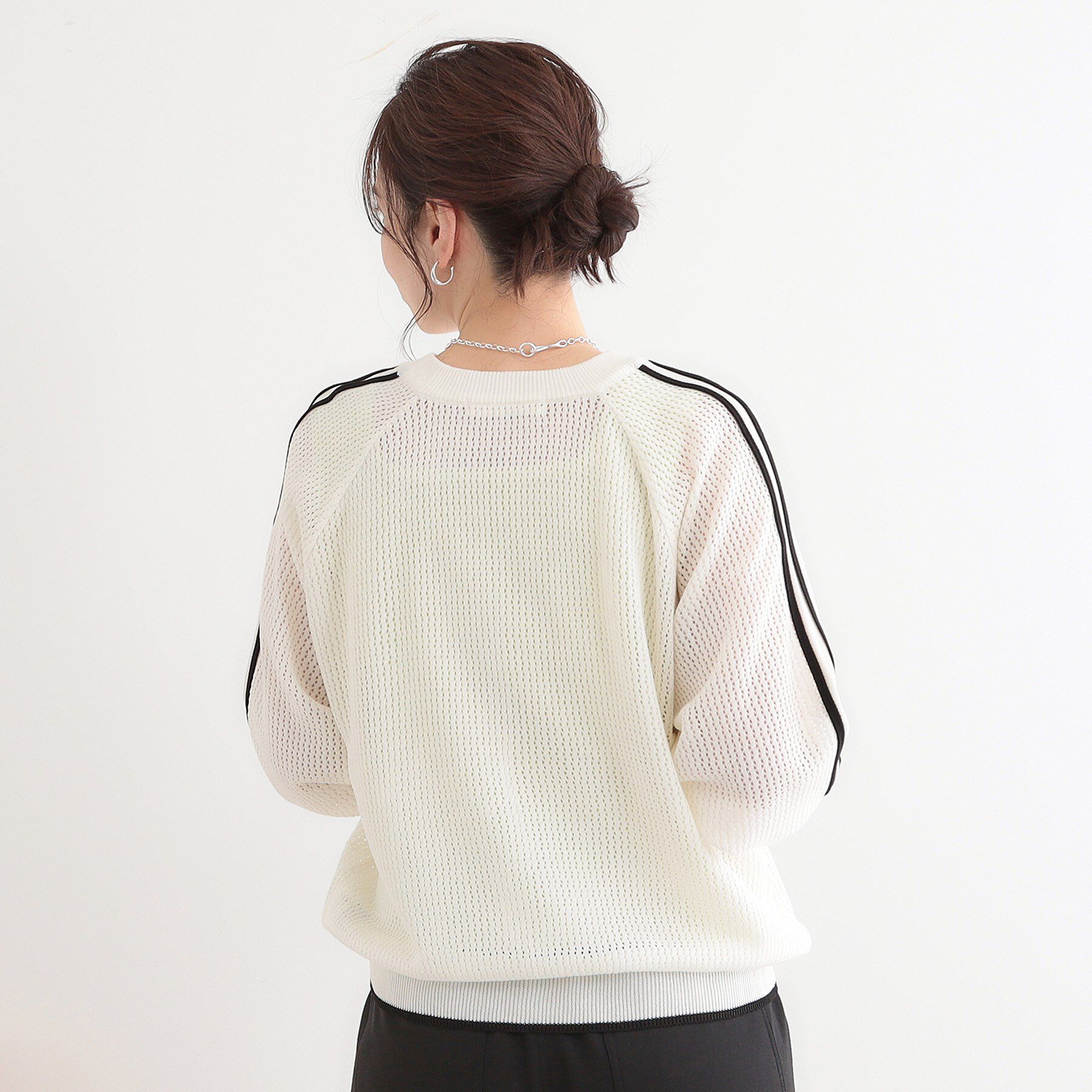 SHOO･LA･RUE「麻タッチメッシュラインニット」|ニット・セーター|