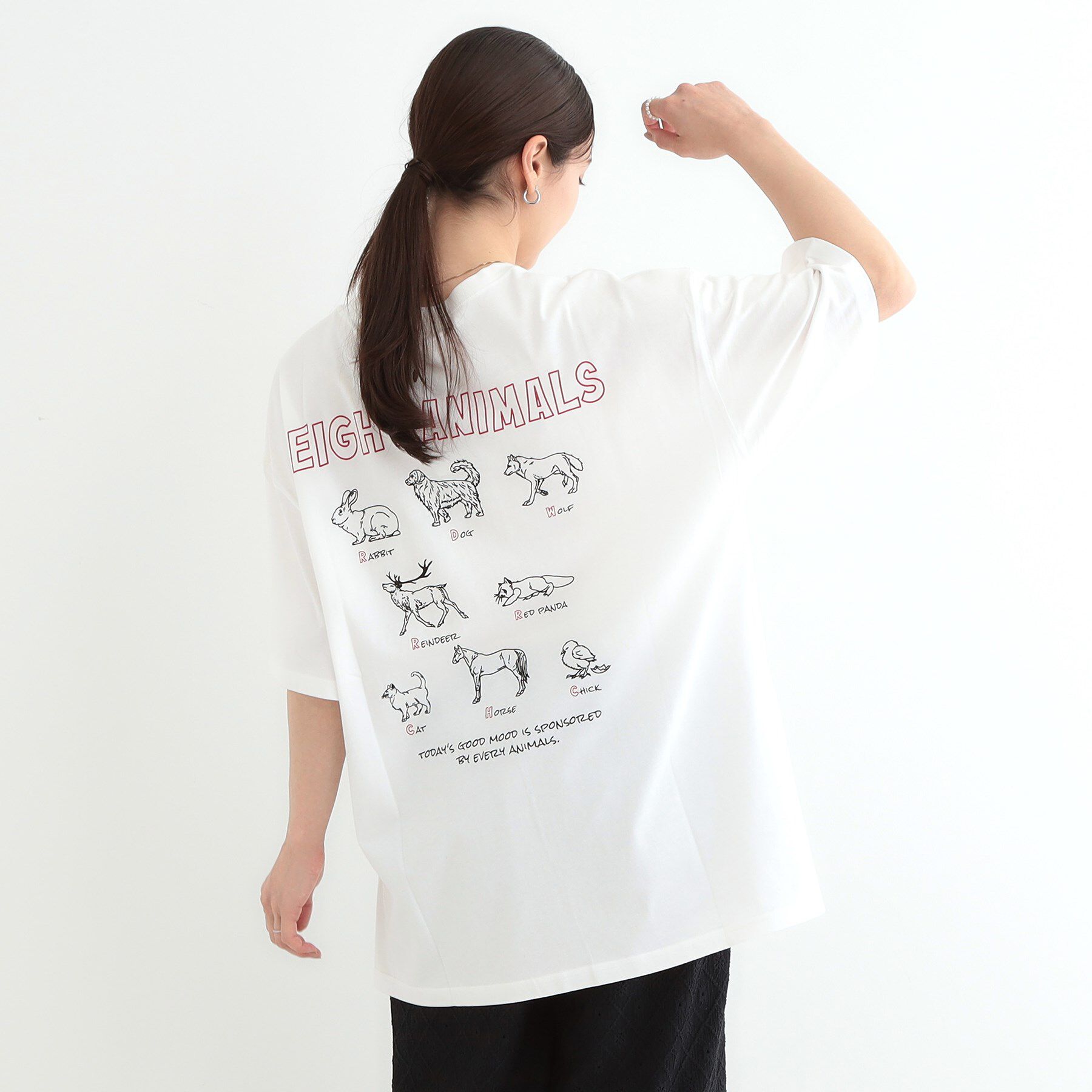SHOO･LA･RUE「【洗える/選べる3柄】BIGプリントゆるTシャツ」|Tシャツ・カットソー|