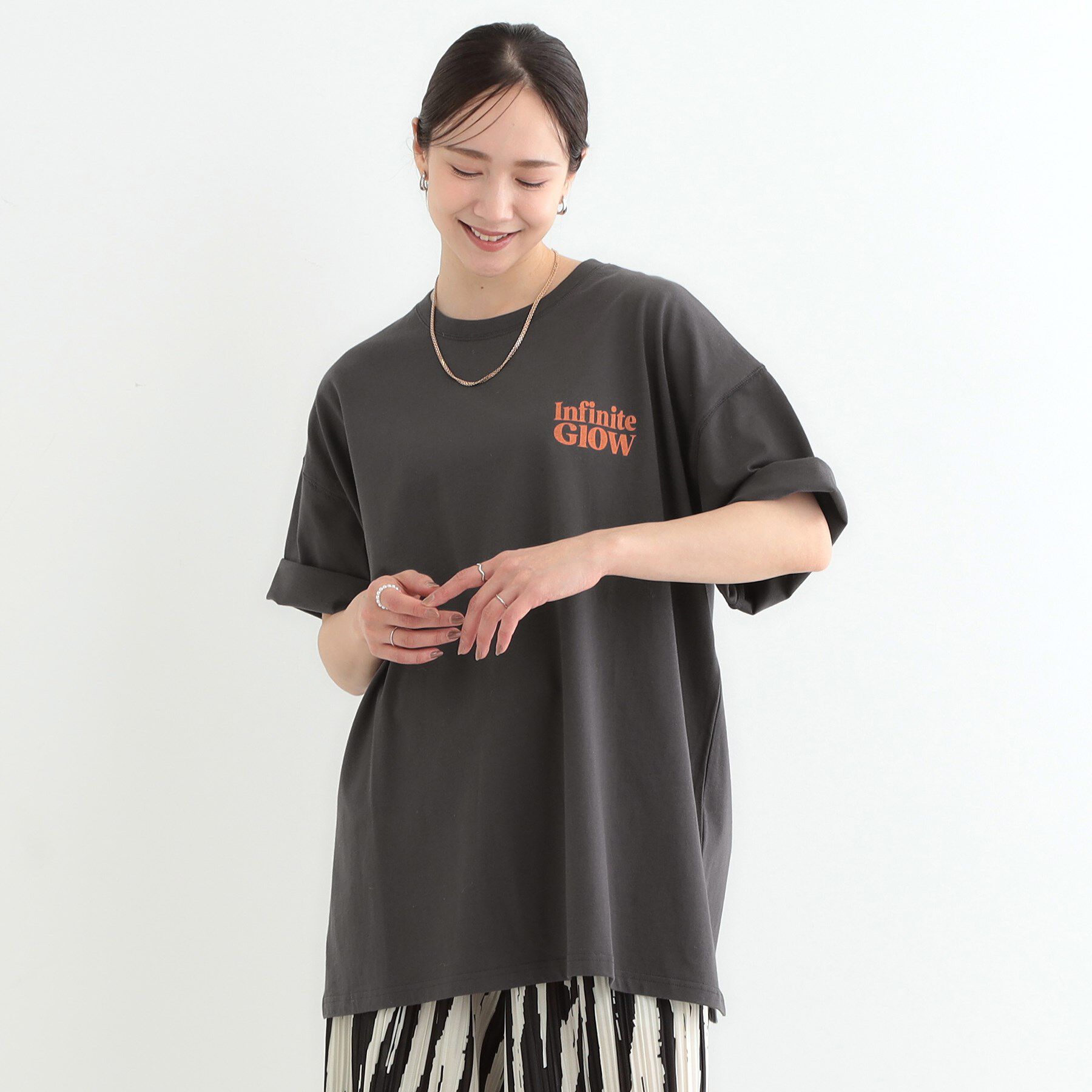 SHOO･LA･RUE「【洗える/選べる3柄】BIGプリントゆるTシャツ」|Tシャツ・カットソー|