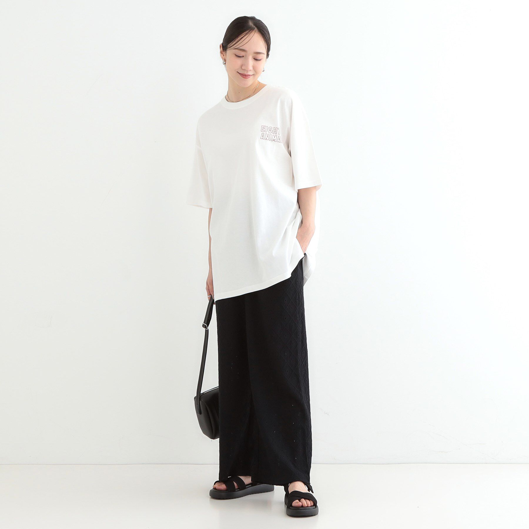 SHOO･LA･RUE「【洗える/選べる3柄】BIGプリントゆるTシャツ」|Tシャツ・カットソー|