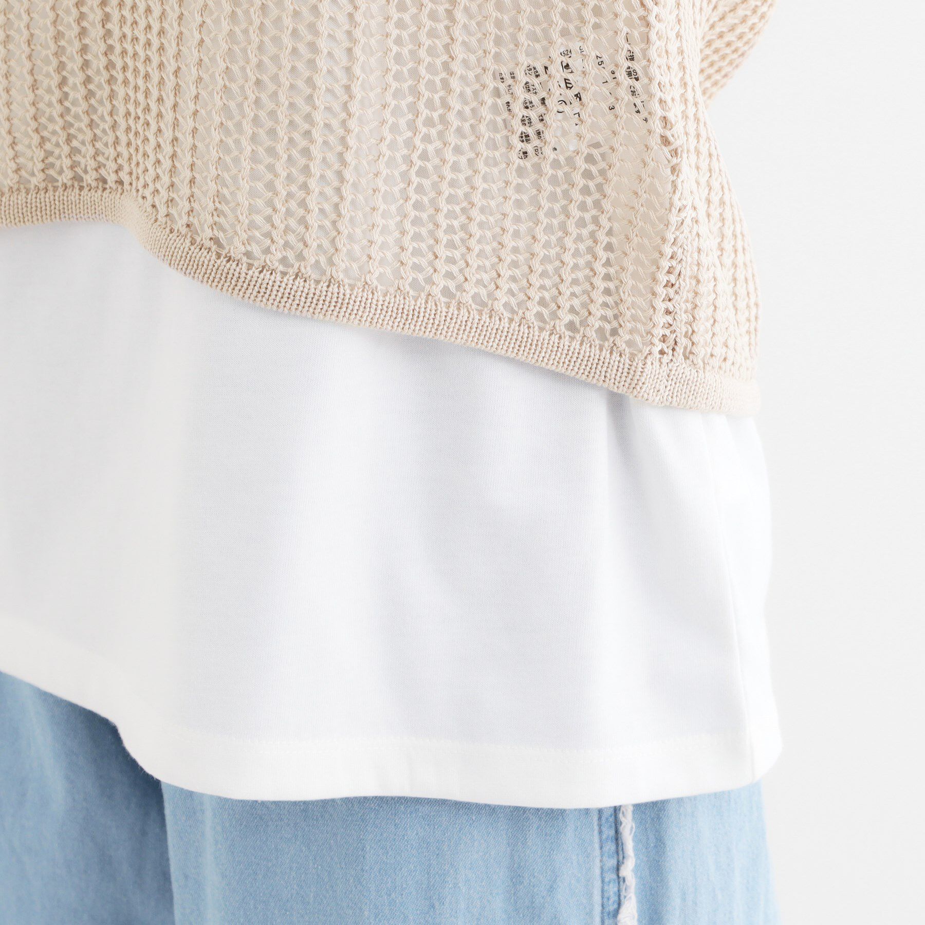 SHOO･LA･RUE「【2点セット】メッシュニットベスト&times;ロゴTシャツセット」|その他|