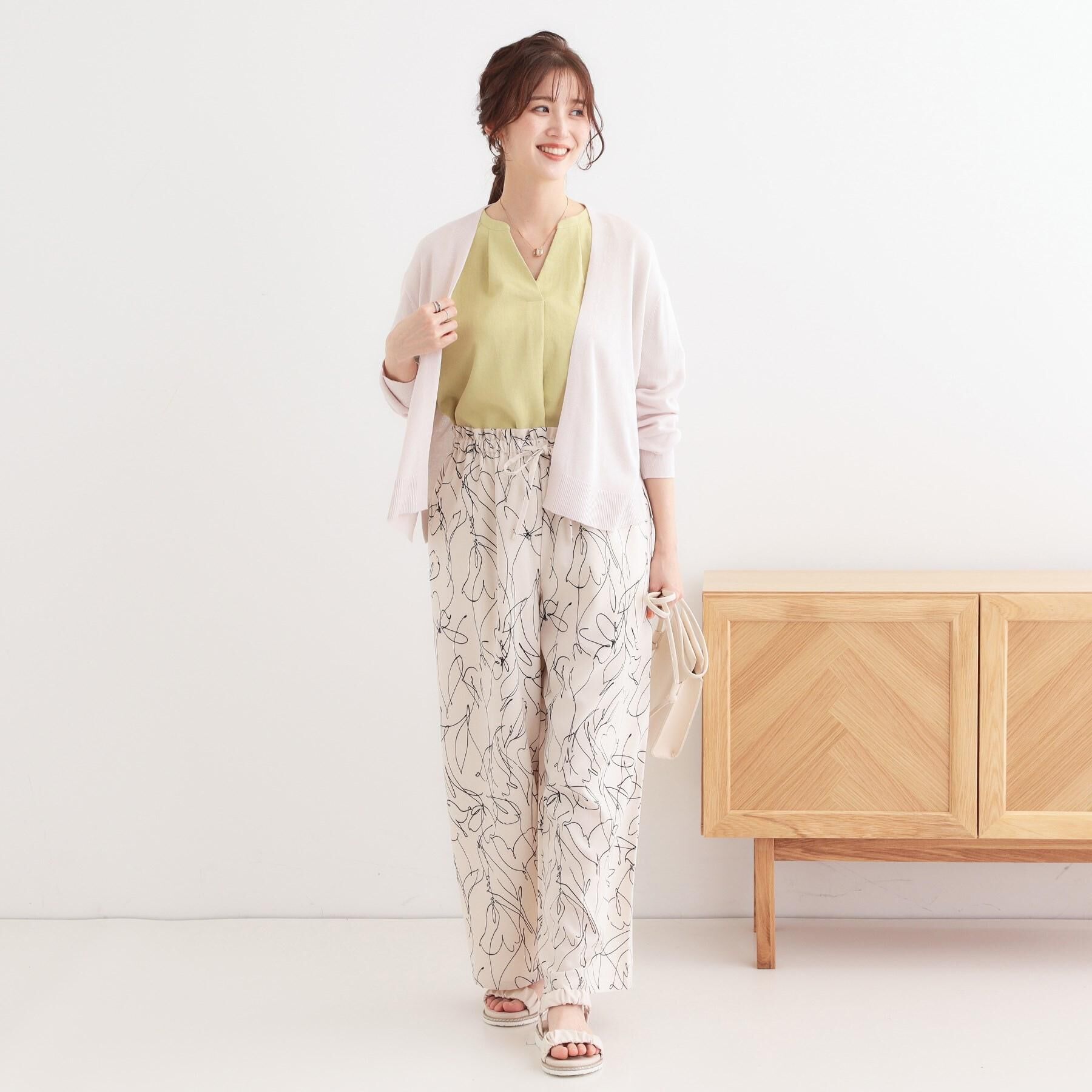 SHOO･LA･RUE「【洗える/S-LL】洗濯後しわになりにくい 5分袖スキッパーブラウス」|シャツ・ブラウス|