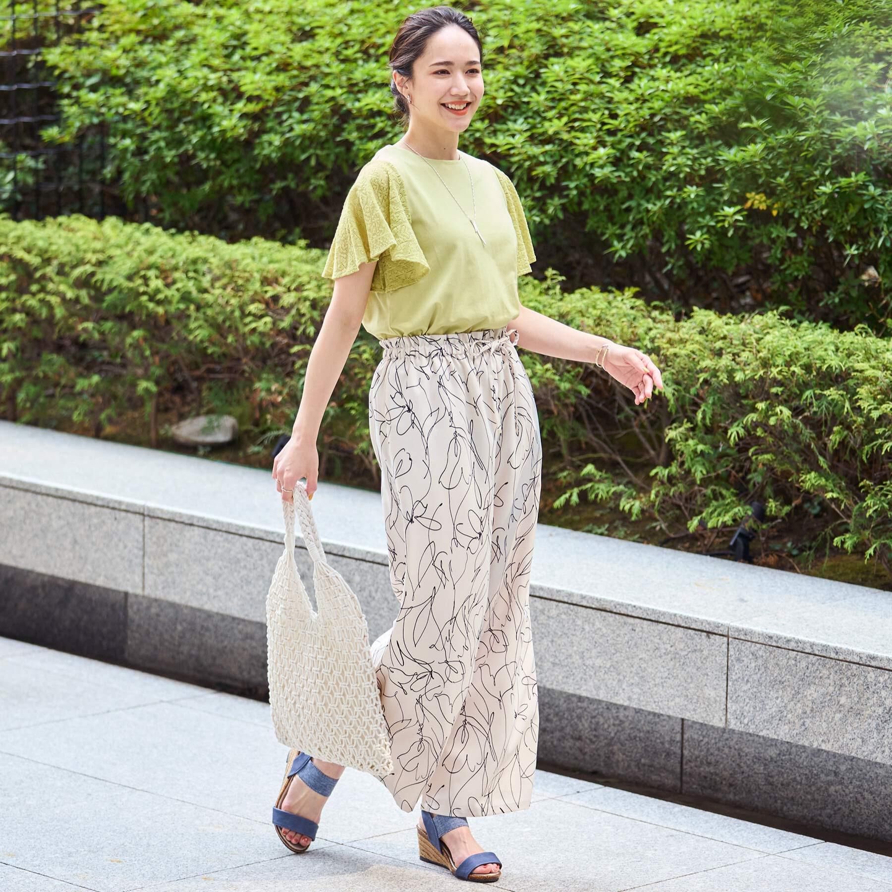 SHOO･LA･RUE「【S-LL】大人の上品コーデに お袖レース切り替えトップス」|Tシャツ・カットソー|