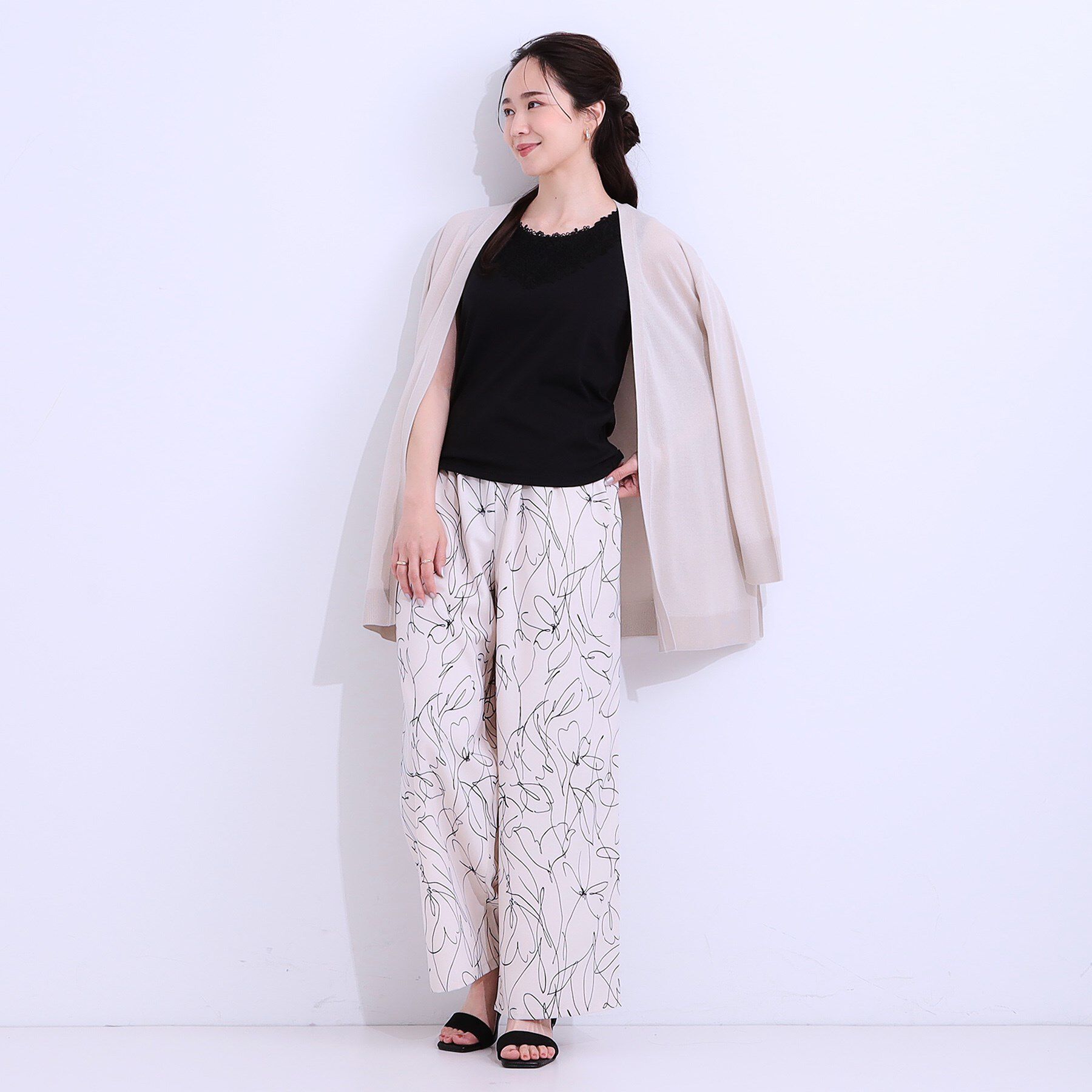 SHOO･LA･RUE「【S-LL】レースで魅せる 綿混タンクトップ」|キャミソール|