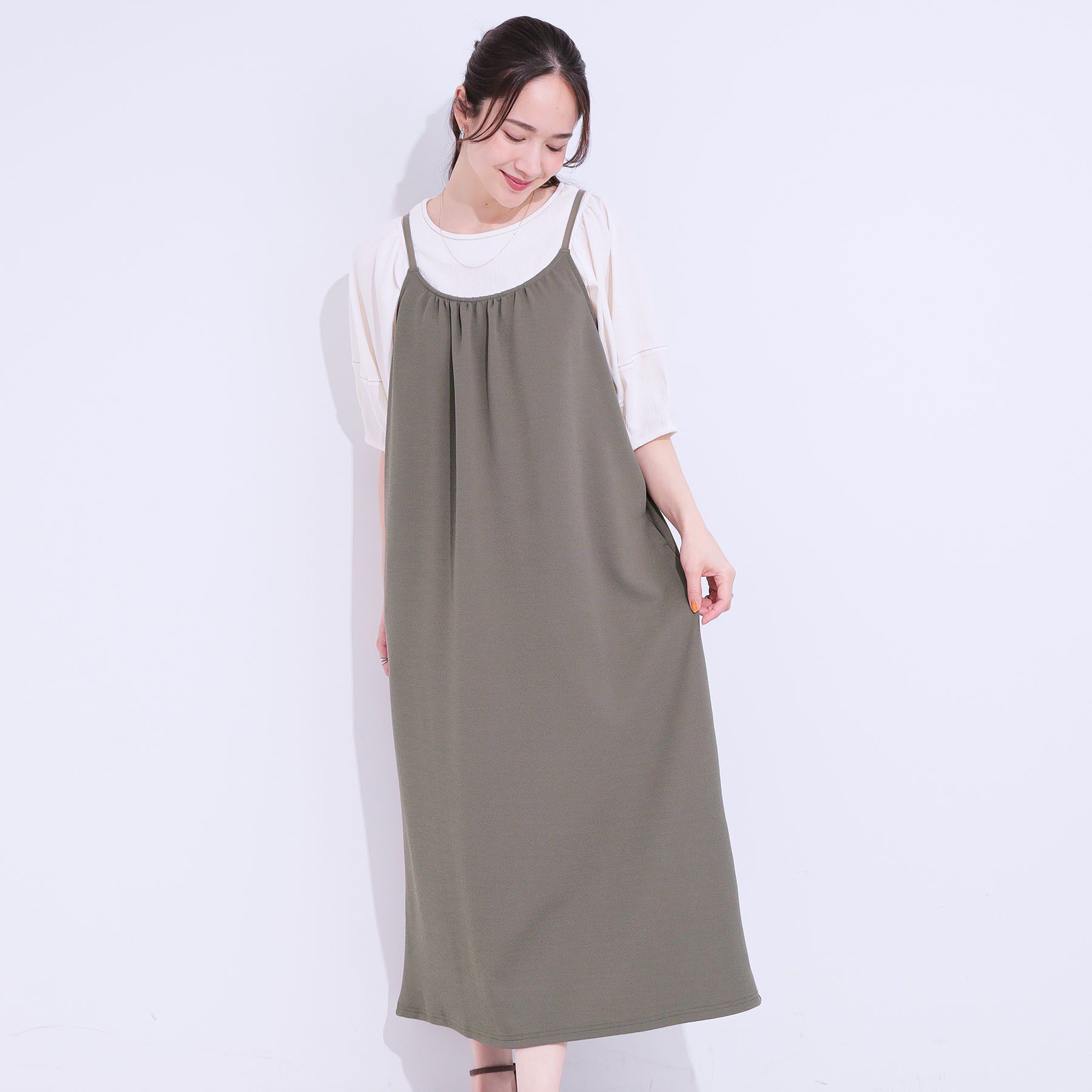 SHOO･LA･RUE「ぽこぽこギャザーキャミワンピース」|ワンピース|
