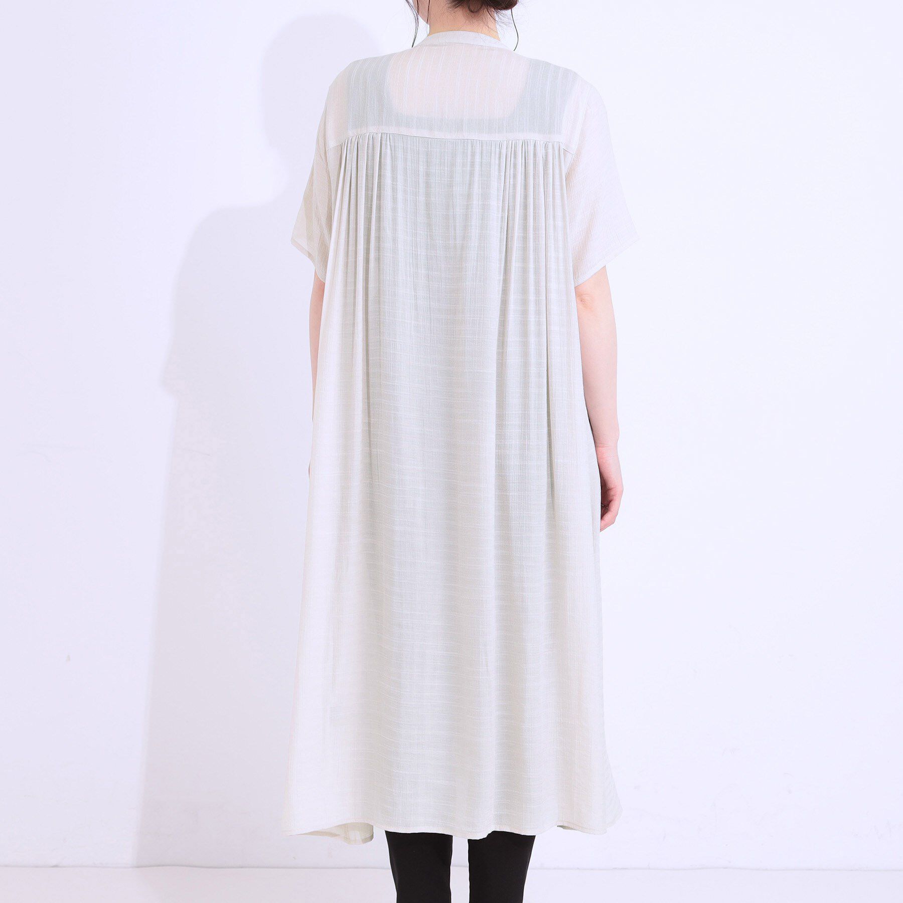 SHOO･LA･RUE「さらさら ドビーギャザー シャツワンピース」|ワンピース|