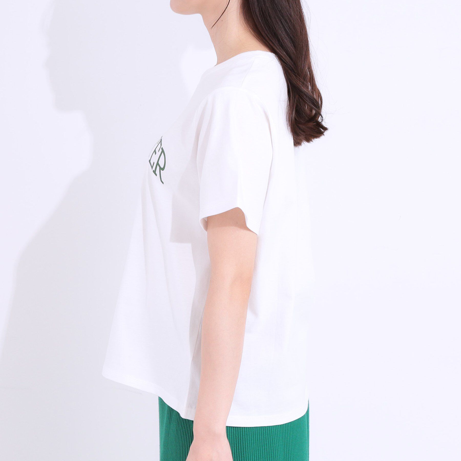 SHOO･LA･RUE「【洗える/S-LL】選べる3柄 ベーシックプリントTシャツ」|Tシャツ・カットソー|