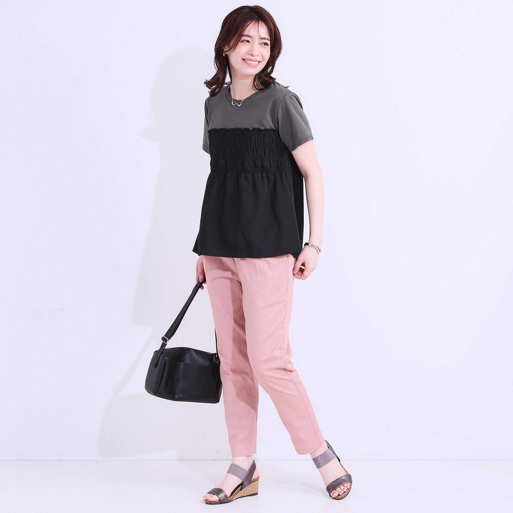 SHOO･LA･RUE「【洗える/S-LL】大人に似合う ビスチェ風ドッキングトップス」|Tシャツ・カットソー|
