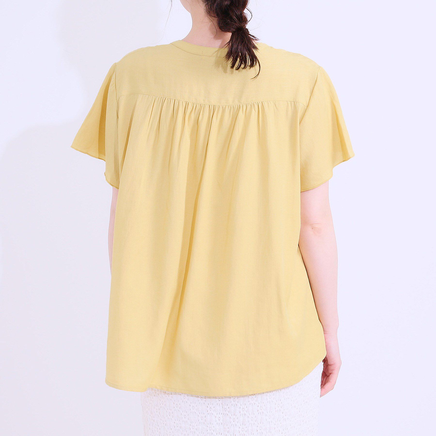 SHOO･LA･RUE「【洗える/S-LL】ふわりシルエットが涼しげ フロントボタンブラウス」|シャツ・ブラウス|