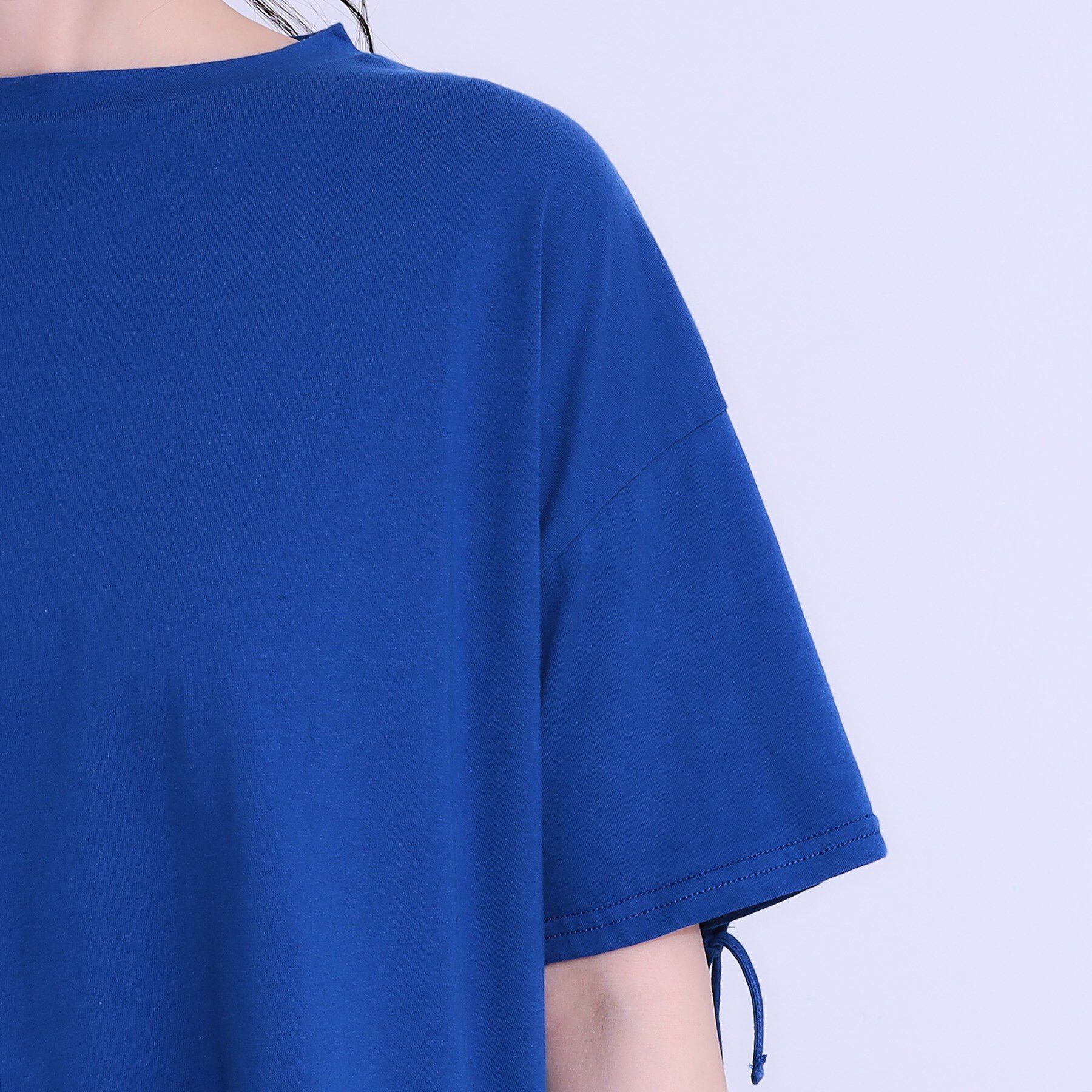 SHOO･LA･RUE「ヒップが隠せる バックシャーリング チュニックTシャツ」|チュニック|