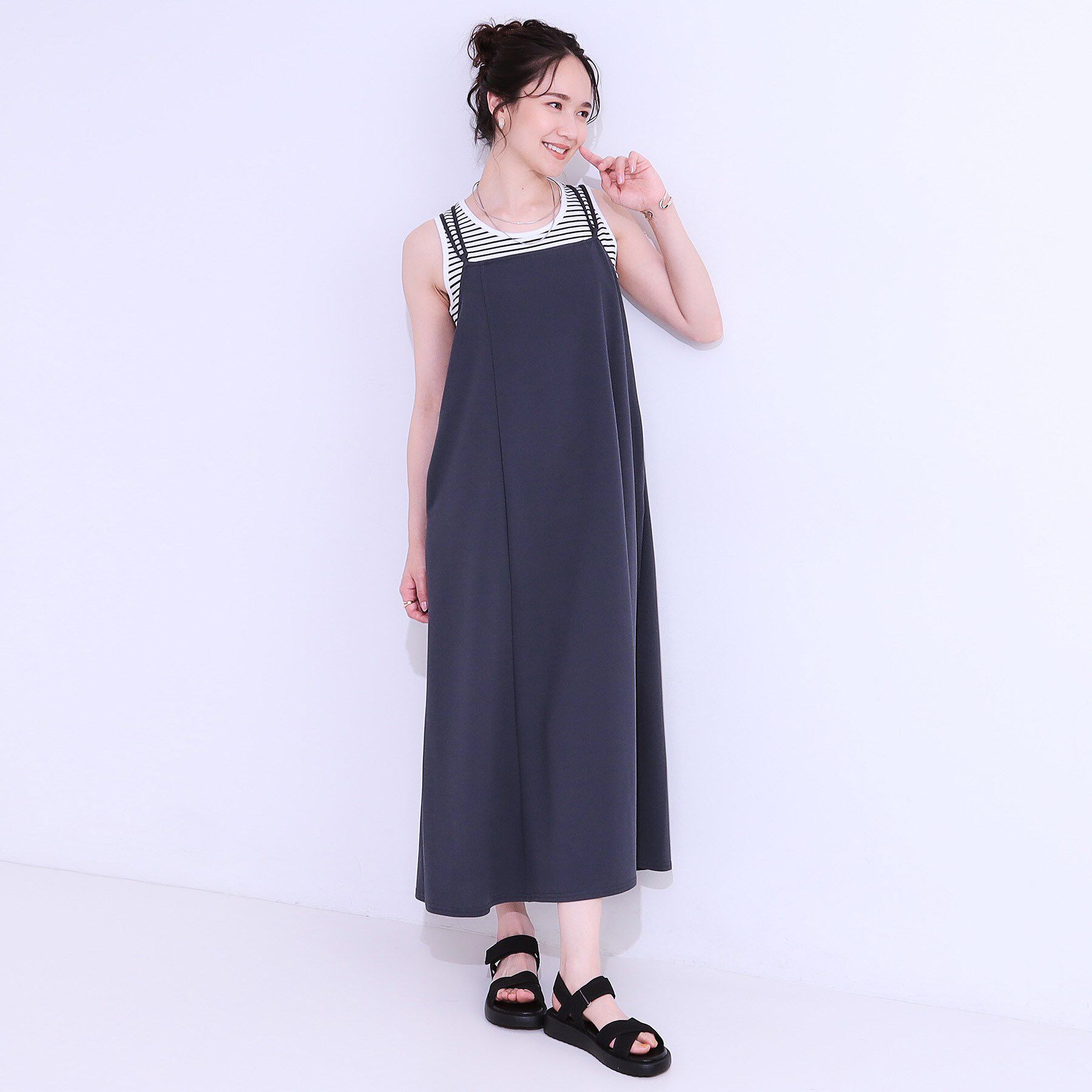 SHOO･LA･RUE「女性らしさ溢れる　フレアキャミワンピース」|ワンピース|