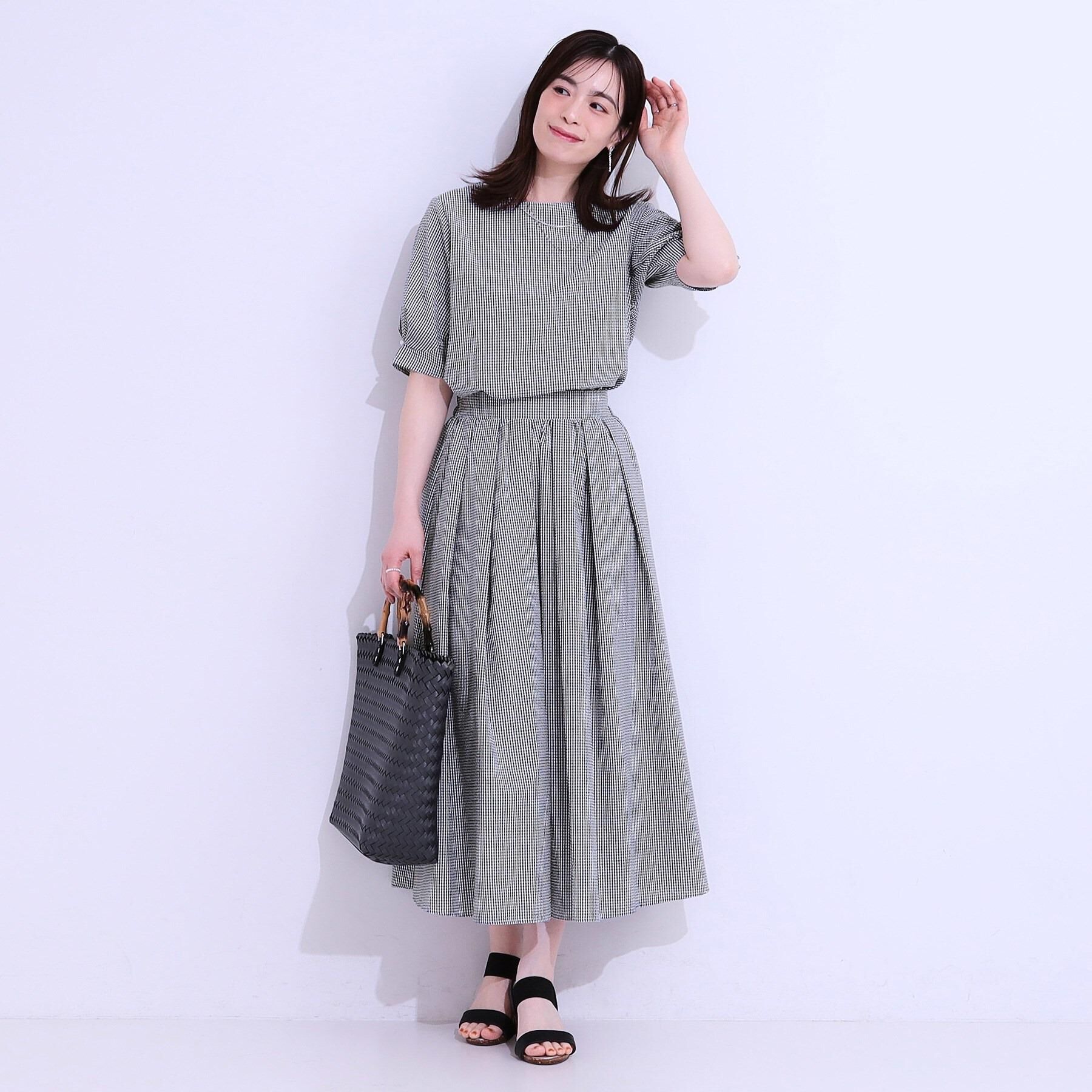 SHOO･LA･RUE「【S-LL/セットアップ可/5分袖】涼しくこなれる お袖タックブラウス」|シャツ・ブラウス|
