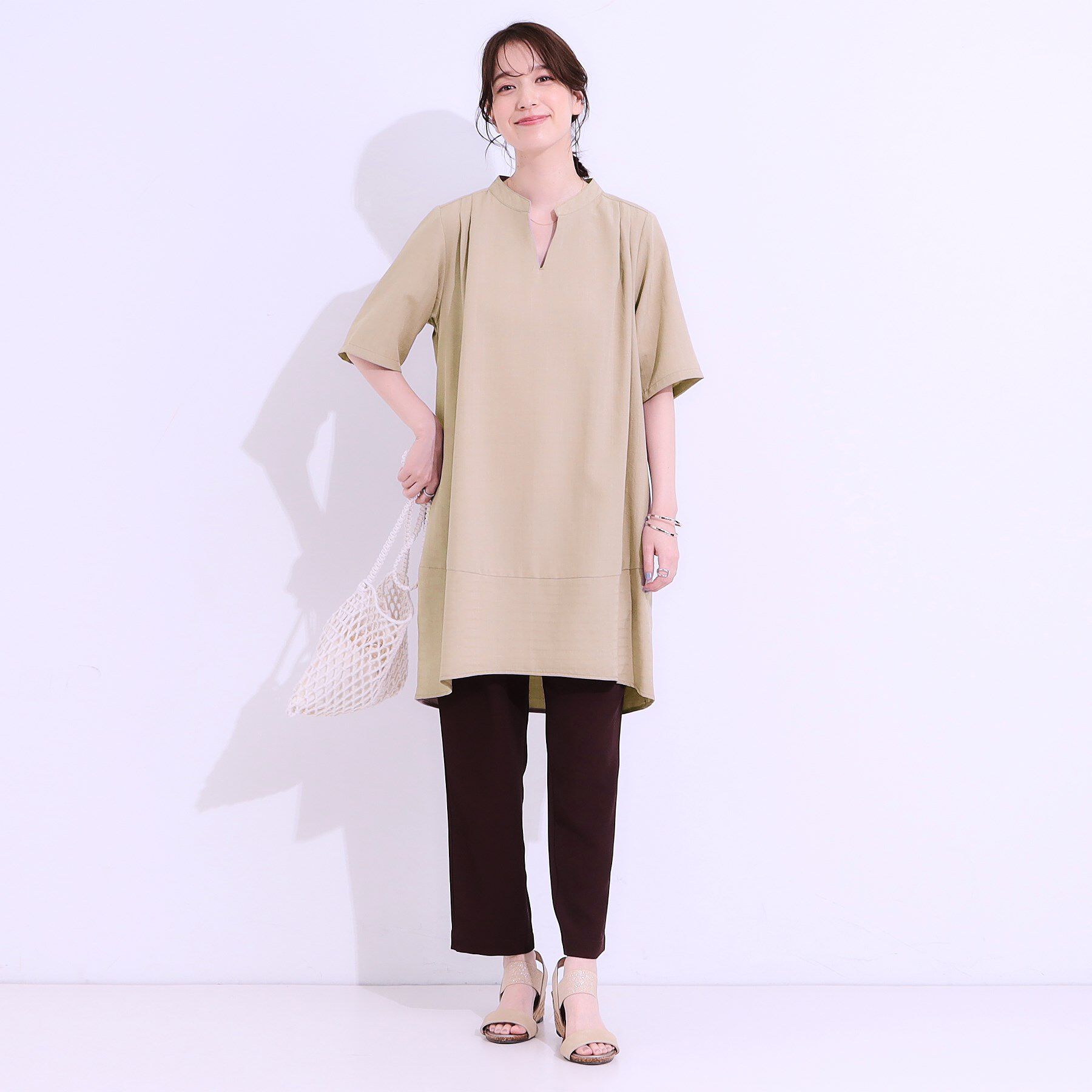 SHOO･LA･RUE「【洗える】楽に体型カバー叶う チュニックワンピース」|チュニック|