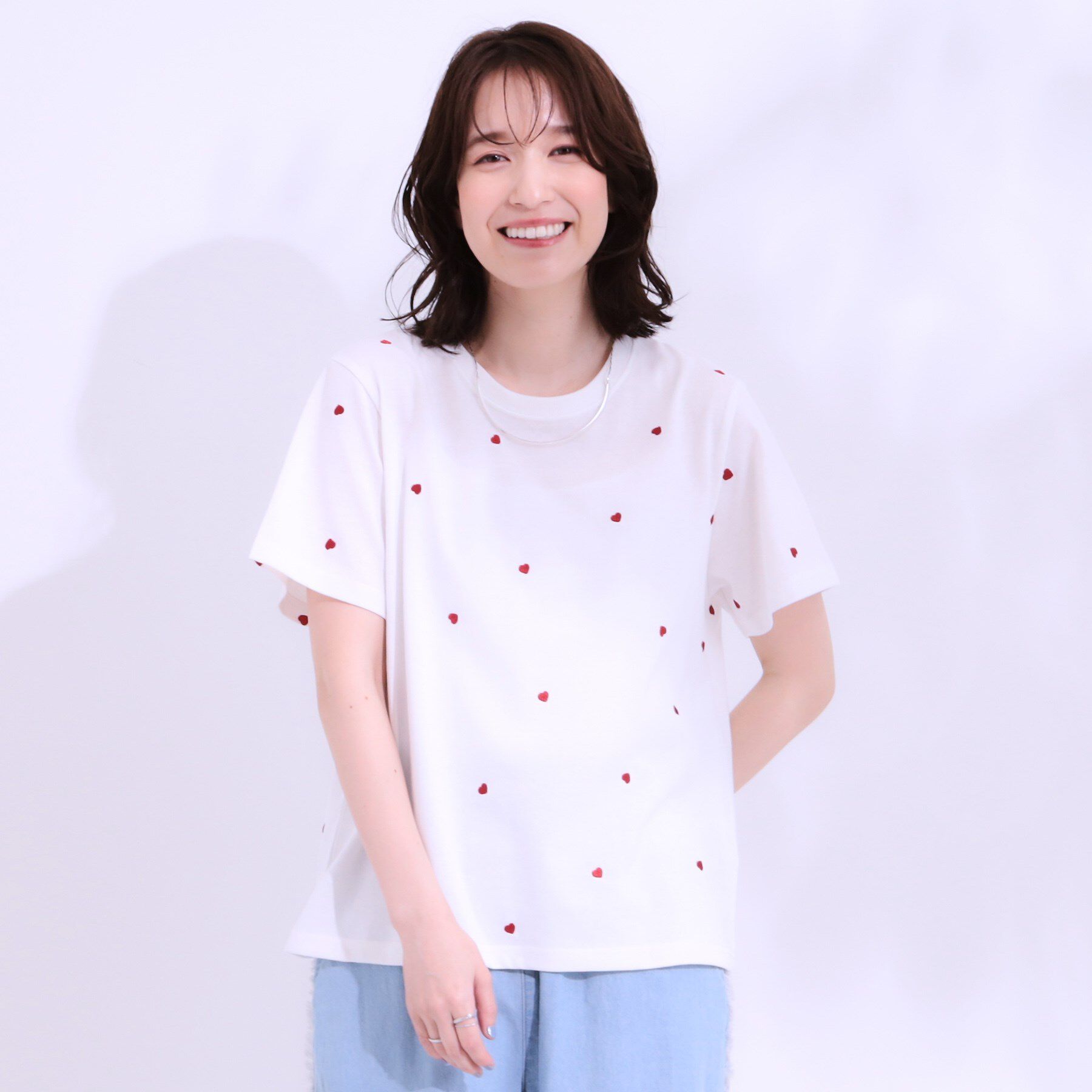 SHOO･LA･RUE「【S-LL】選べる4柄 デザイン刺繍アソートTシャツ」|Tシャツ・カットソー|