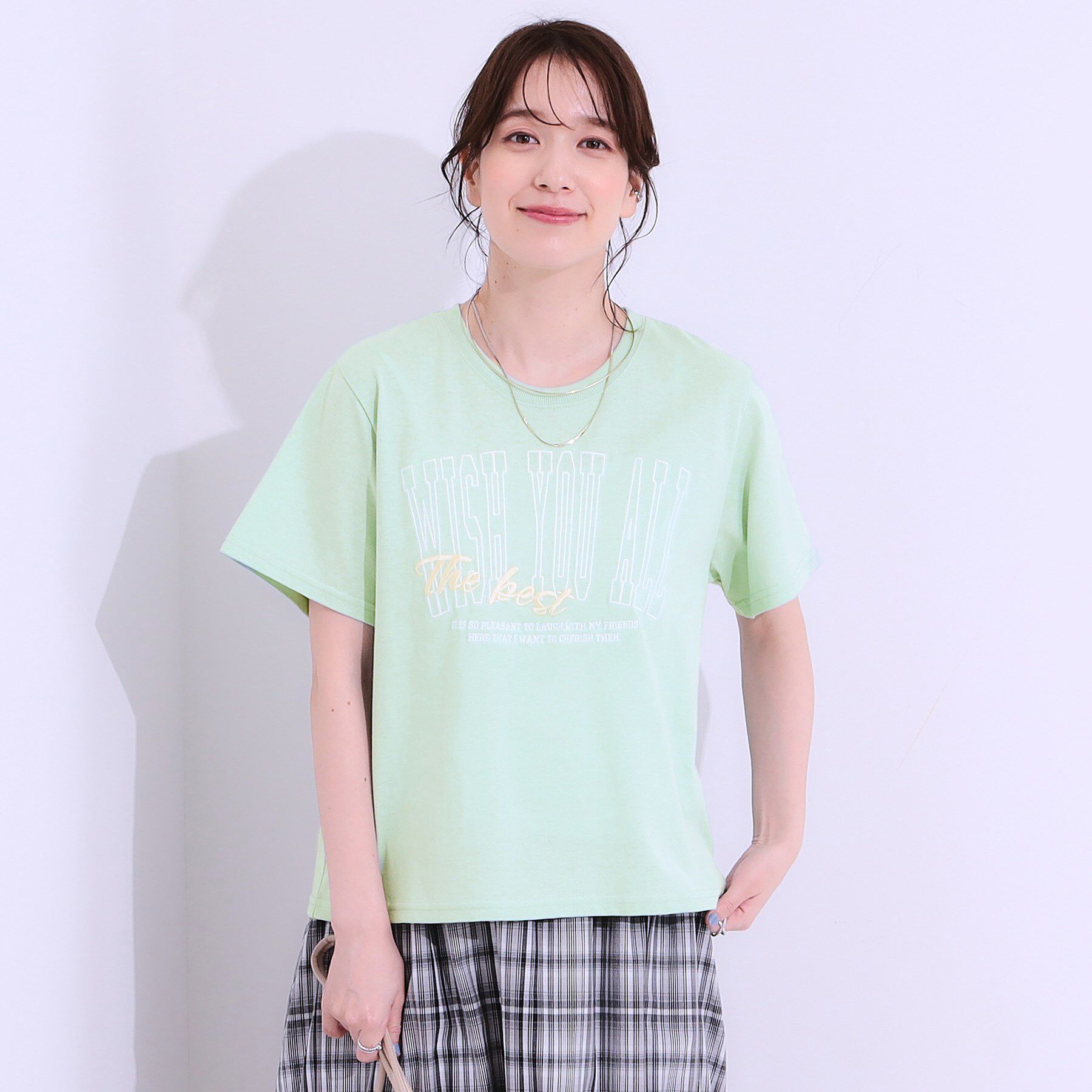 SHOO･LA･RUE「【S-LL】選べる4柄 デザイン刺繍アソートTシャツ」|Tシャツ・カットソー|