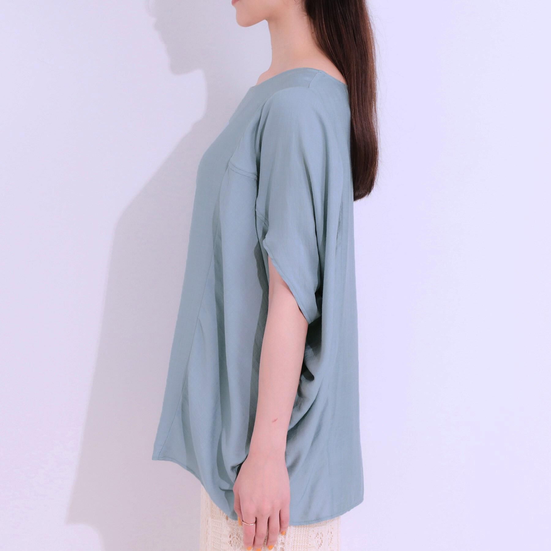 SHOO･LA･RUE「【S-LL/ひんやり/体型カバー】ゆるシルエットが心地よい ドルマンブラウス」|シャツ・ブラウス|