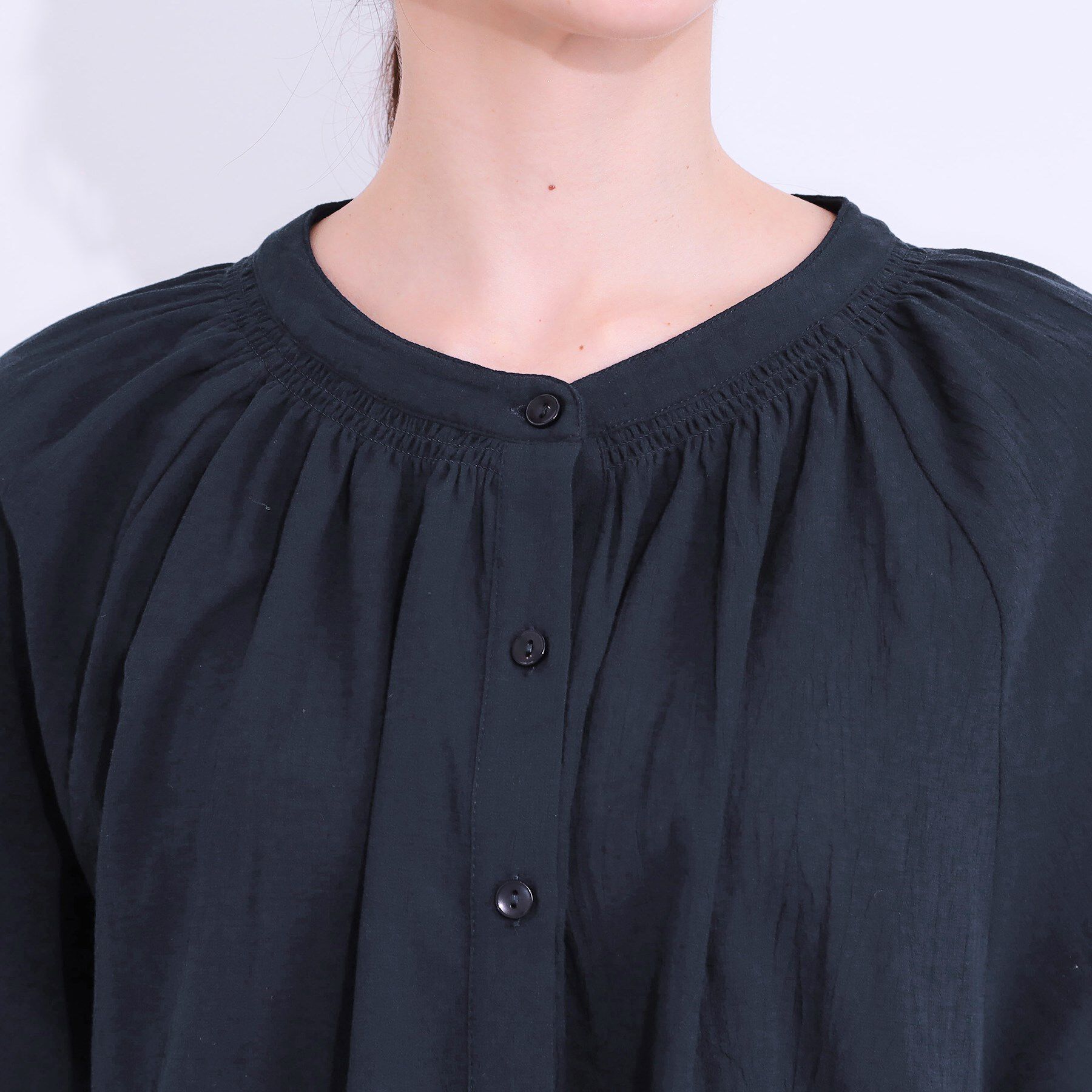 SHOO･LA･RUE「体型カバーも叶う 大人上品なコットンボイルブラウス」|シャツ・ブラウス|