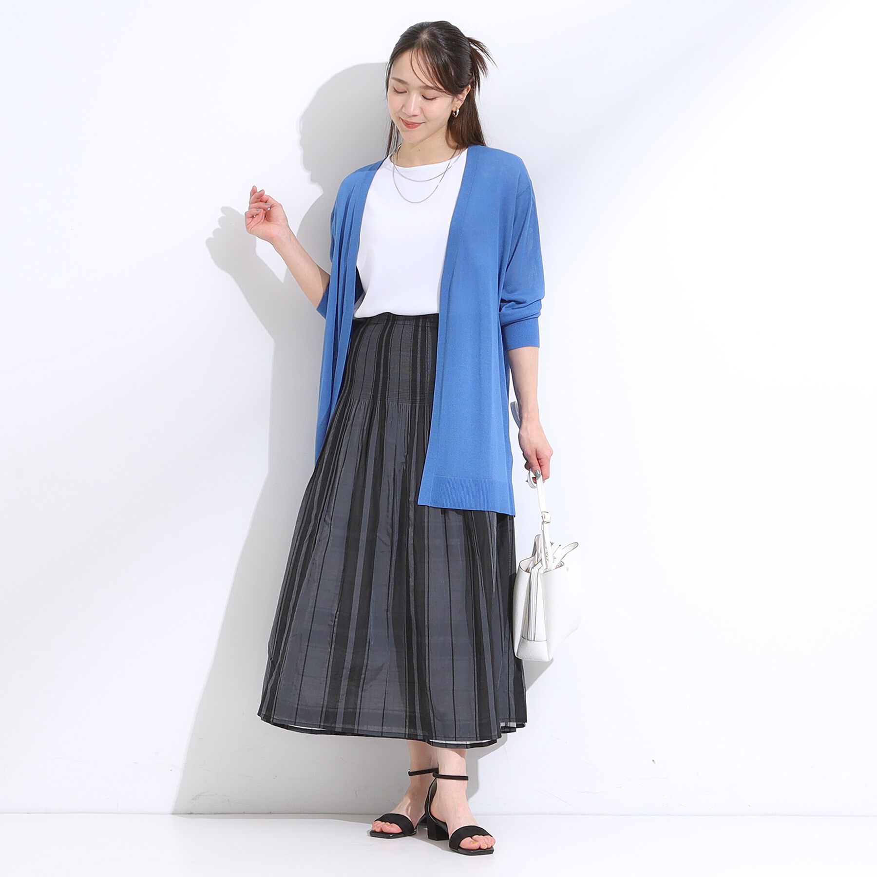 SHOO･LA･RUE「【リバーシブル】柄が目を惹く シャーリングフレアスカート」|スカート|