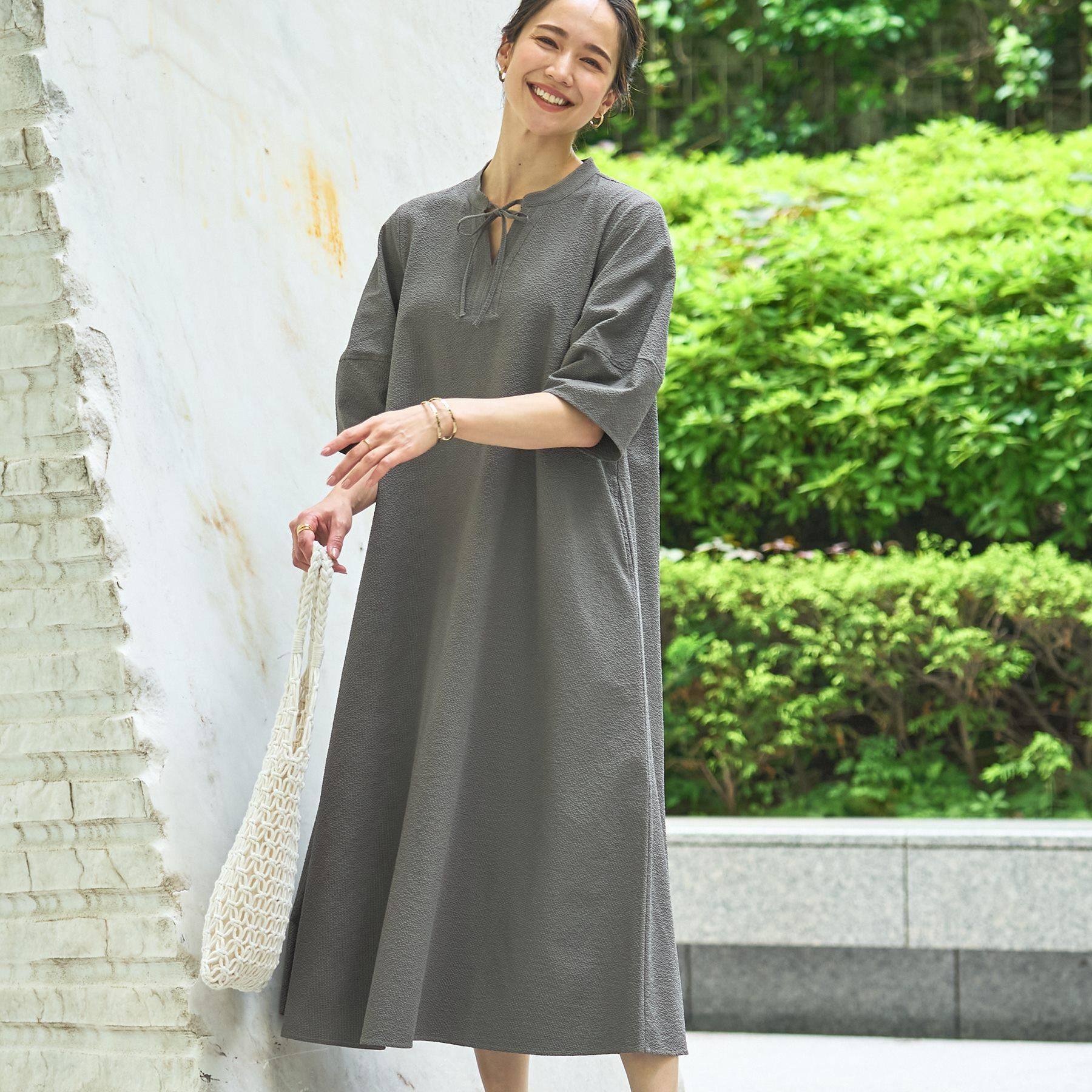 SHOO･LA･RUE「一枚で着映え お袖ランタンワンピース」|ワンピース|