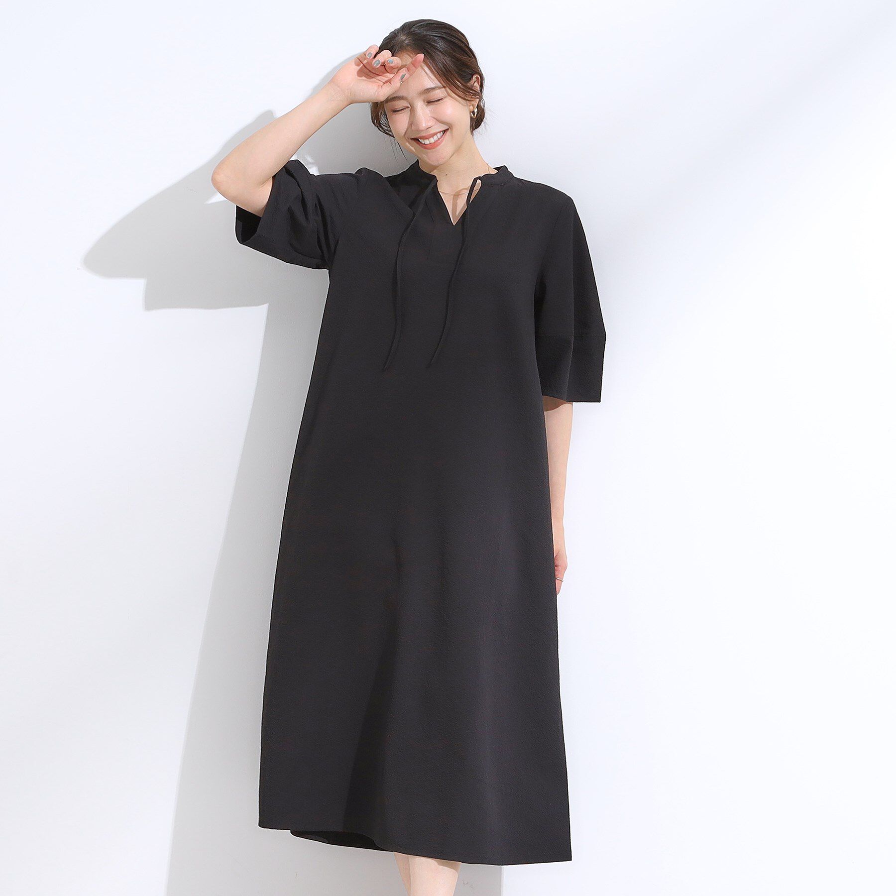 SHOO･LA･RUE「一枚で着映え お袖ランタンワンピース」|ワンピース|