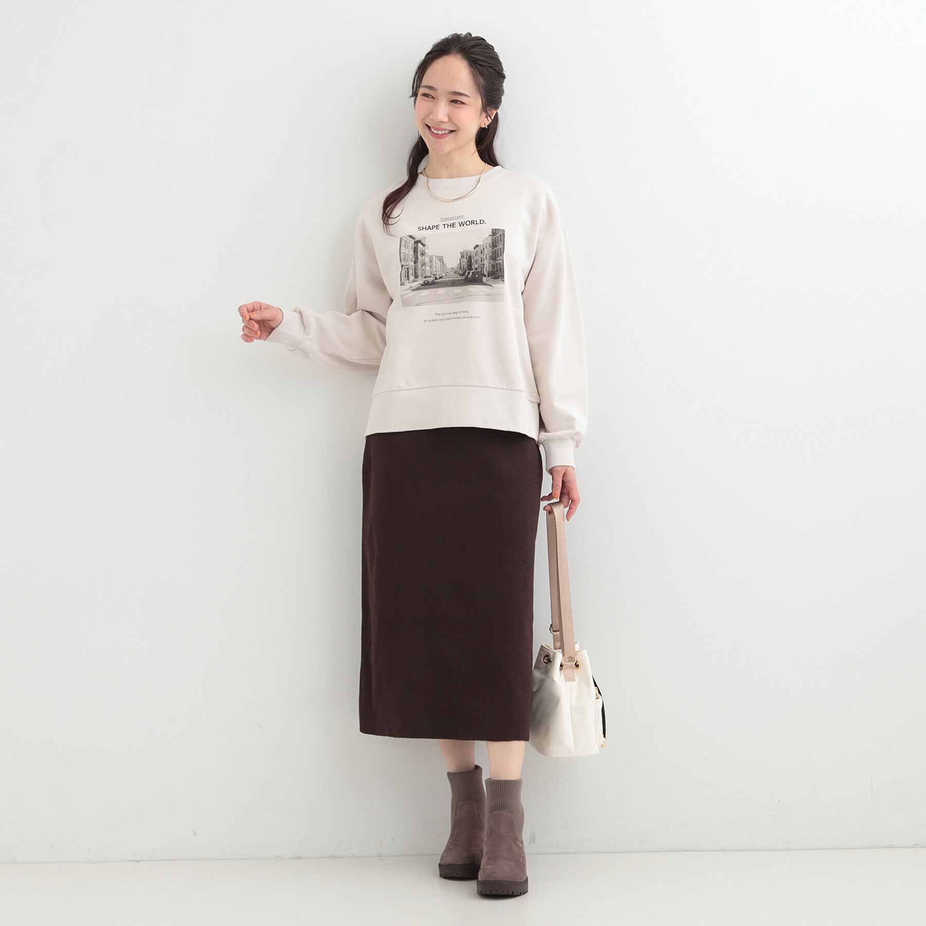 SHOO･LA･RUE「【綿100%/洗濯機可/S-LL/選べる4柄】ゆるく決めたい日に プリントアソートスウェット」|パーカー|