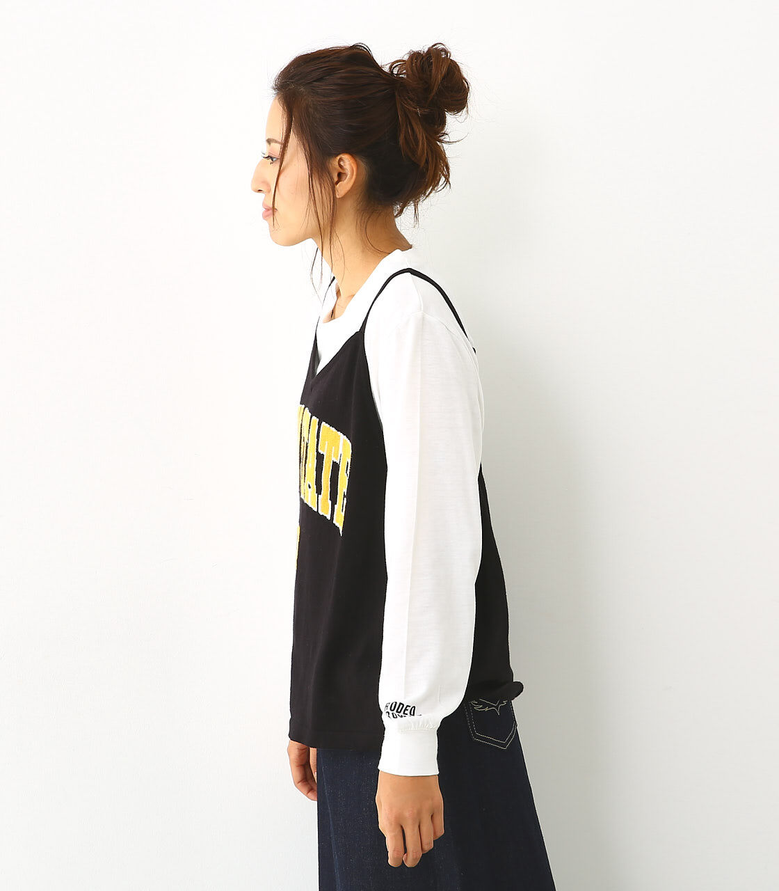  「ニット キャミ セット L／S Tシャツ」|キャミソール|