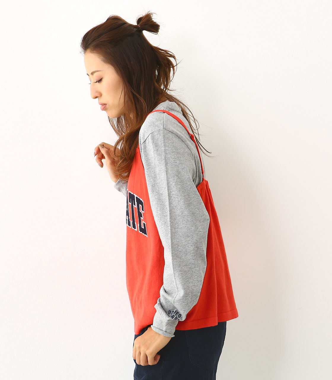  「ニット キャミ セット L／S Tシャツ」|キャミソール|