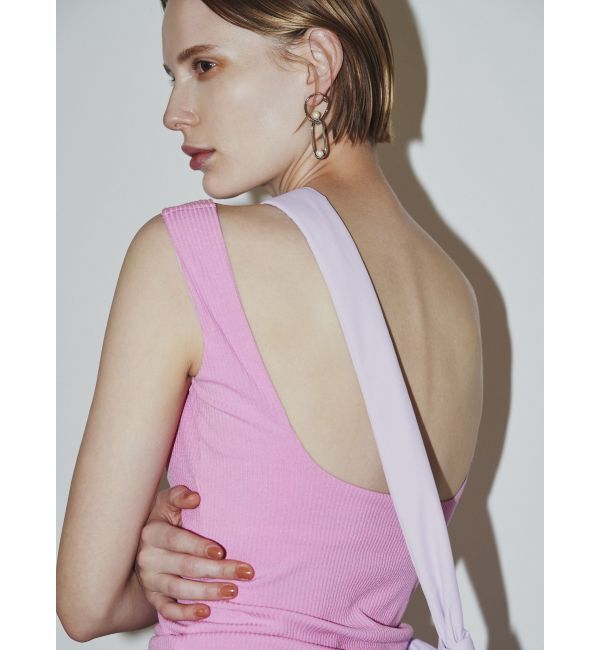 ELENDEEK「SQUARE NECK PAD TANK TOP」|タンクトップ|