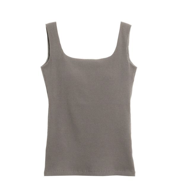 ELENDEEK「SQUARE NECK PAD TANK TOP」|タンクトップ|