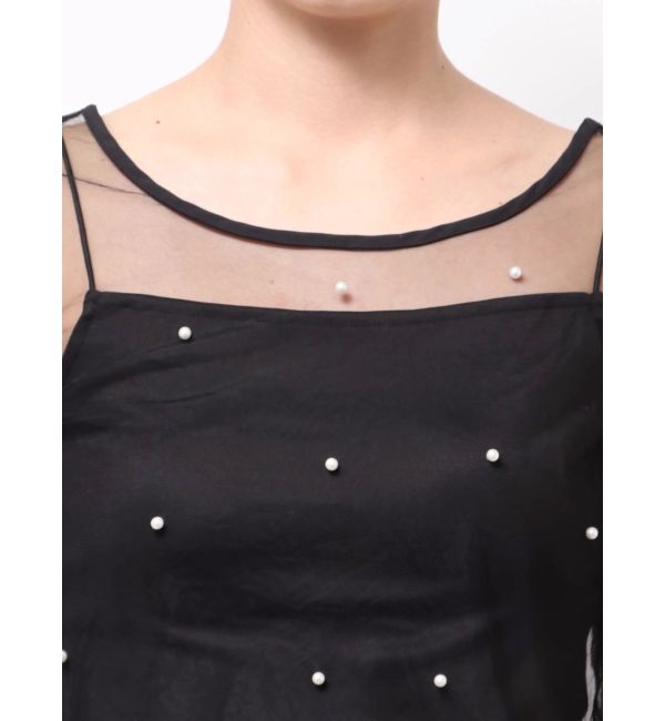 dazzlin「モチーフチュールシアートップス」|Tシャツ・カットソー|