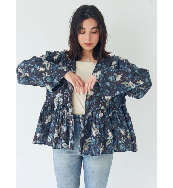 Ungrid「スパンコール刺繍シャツ」|シャツ・ブラウス|ネイビー