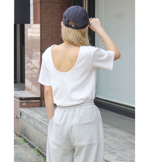 Ungrid「パット付きバックオープンTee」|Tシャツ・カットソー|