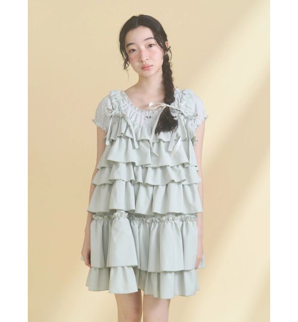 merry jenny「petit flower pure neck tee」|Tシャツ・カットソー|