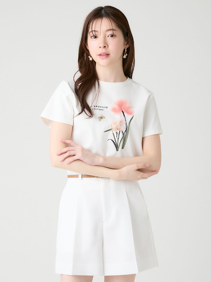 CELFORD「【洗える】【CELFORD&times;P.J. REDOUTEコラボ】 3DモチーフTシャツ」|Tシャツ・カットソー|