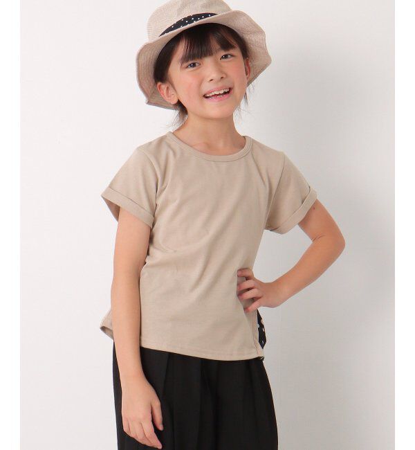 ikka kids「ドット柄サイドプリーツTシャツ（120~160cm）」|Tシャツ・カットソー|