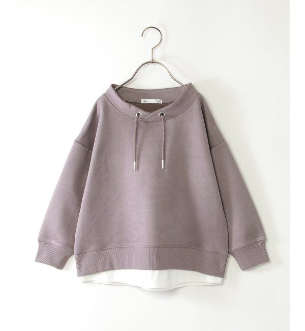 ikka kids「【親子おそろい】GOKU楽フェイクスエードルーイカラーレイヤードプルオーバー（120~160cm）」|Tシャツ・カットソー|コーヒー