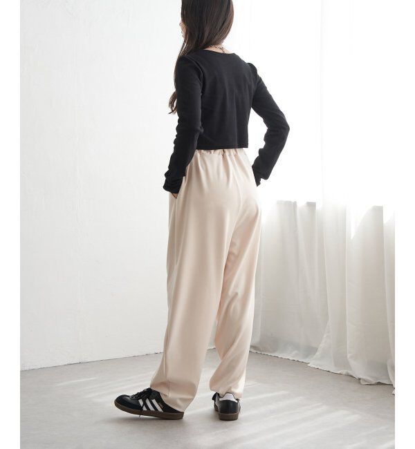 VENCE share style「テレコハーフジップクロップドプルオーバー」|Tシャツ・カットソー|