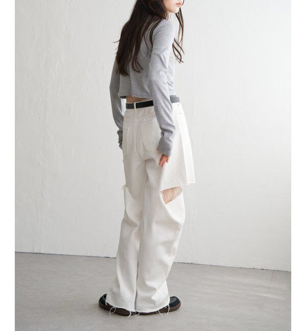 VENCE share style「テレコハーフジップクロップドプルオーバー」|Tシャツ・カットソー|