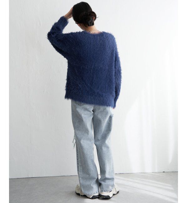 VENCE share style「フェイクフェザー天竺プルオーバー」|ニット・セーター|