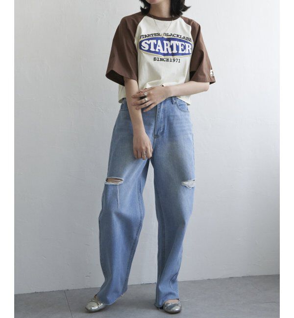 VENCE share style「STARTER BLACK LABEL スターターブラックレーベル ショートラグランTシャツ」|Tシャツ・カットソー|