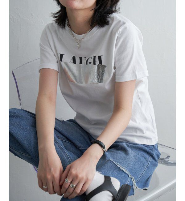 VENCE share style「ロゴ箔プリントコンパクトTシャツ」|Tシャツ・カットソー|