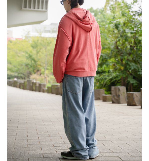 VENCE share style「裏毛ピグメントジップパーカー」|パーカー|