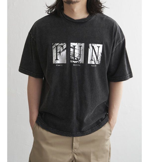 VENCE share style「スノーウォッシュ加工箔プリントTシャツ」|Tシャツ・カットソー|
