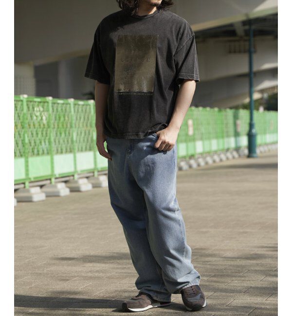 VENCE share style「スノーウォッシュ加工箔プリントTシャツ」|Tシャツ・カットソー|