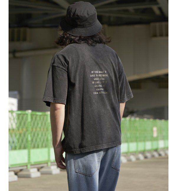 VENCE share style「スノーウォッシュ加工箔プリントTシャツ」|Tシャツ・カットソー|