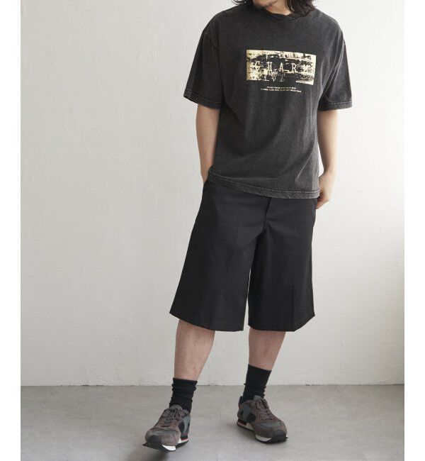 VENCE share style「スノーウォッシュ加工箔プリントTシャツ」|Tシャツ・カットソー|