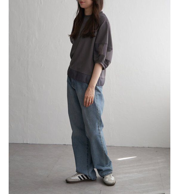 VENCE share style「袖オーガンジー切り替えプルオーバー」|その他|