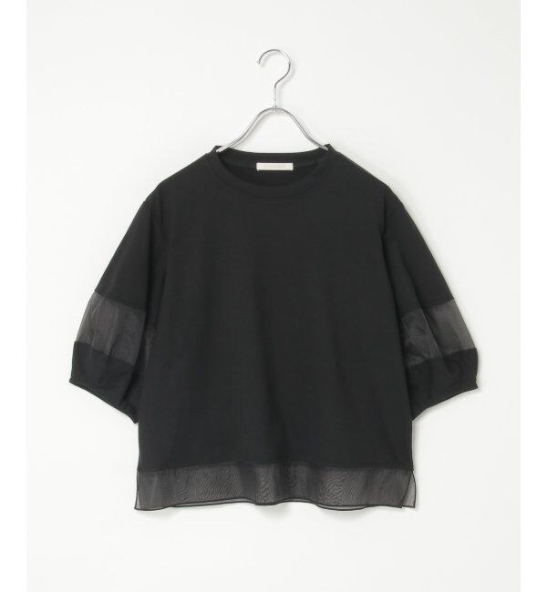 VENCE share style「袖オーガンジー切り替えプルオーバー」|その他|