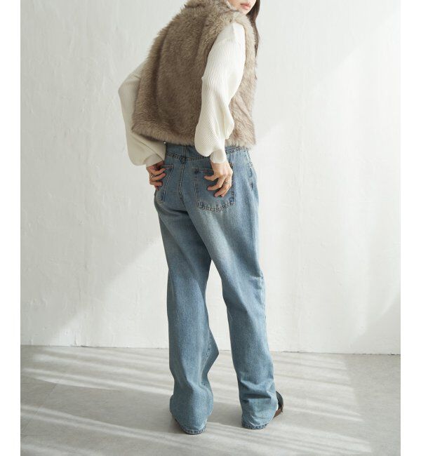 VENCE share style「フェイクファーショート丈ジレ」|その他|
